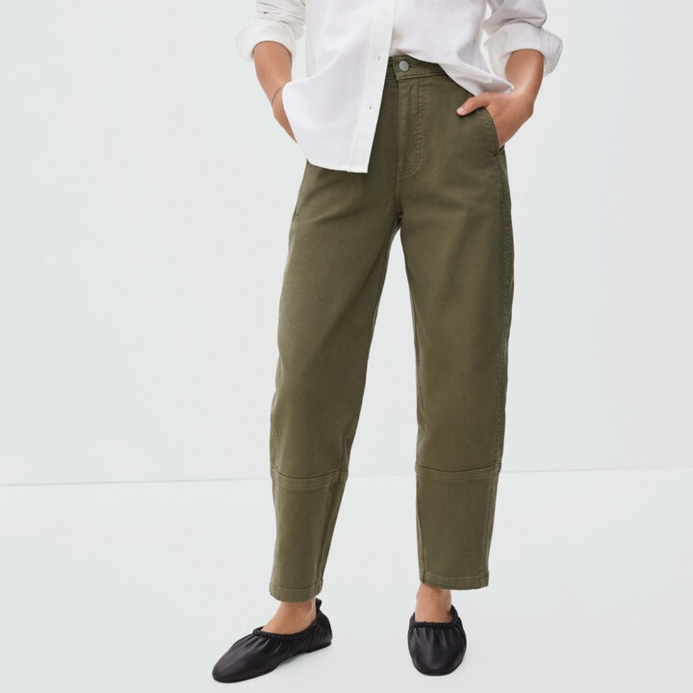 Everlane The Utility Barrel Pant Green size 0